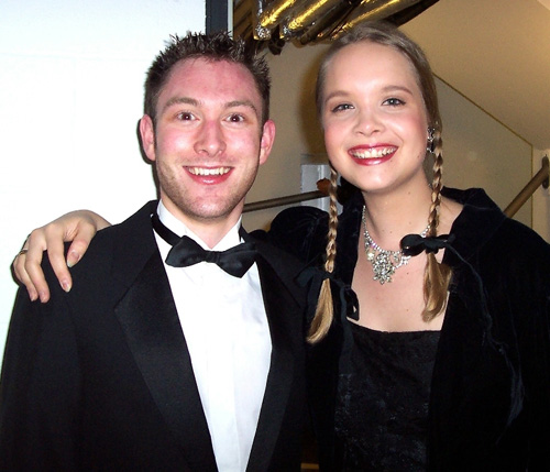 Jennifer and colleague in Nymph Errant 2006